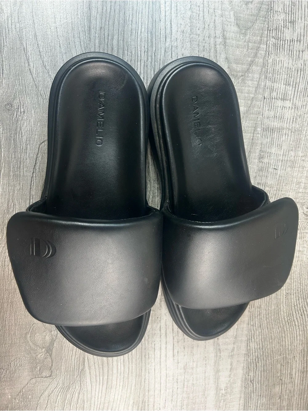 D’Amelio Black Platform Slide Sandals | Chunky Comfort Slides Size 11.5 Women’s